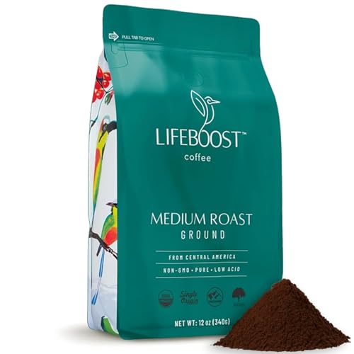Lifeboost Medium Roast Ground Coffee - Low Acid Organic