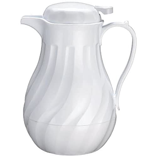 Winco 42oz Insulated Beverage Server with Push Button
