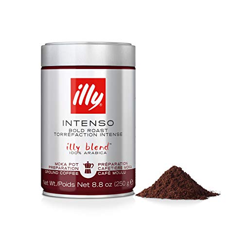 illy Intenso Dark Roast Ground Coffee for Moka Pot 8.8oz