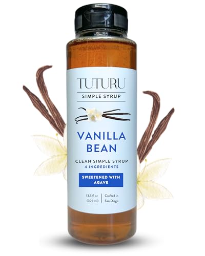 TUTURU Vanilla Bean Agave Simple Syrup 13.5oz