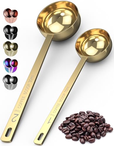 Orblue Gold Coffee Measuring Spoons Set - 1 & 2 Tbsp