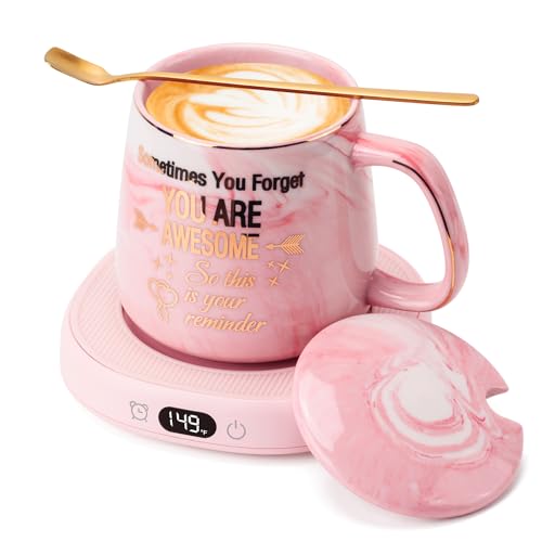 LOUTYTUO Coffee Mug Warmer with Awesome Mug Set