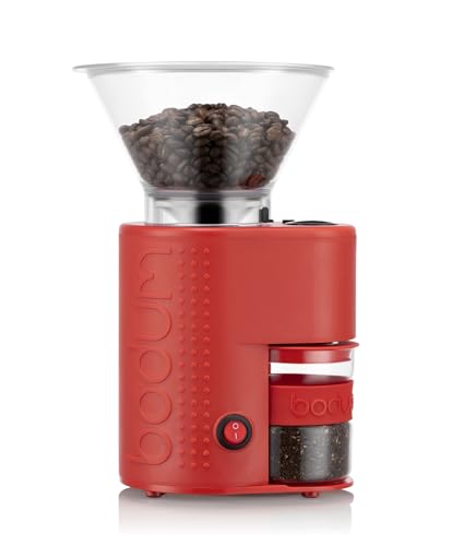 Bodum Bistro Electric Conical Burr Coffee Grinder - Red