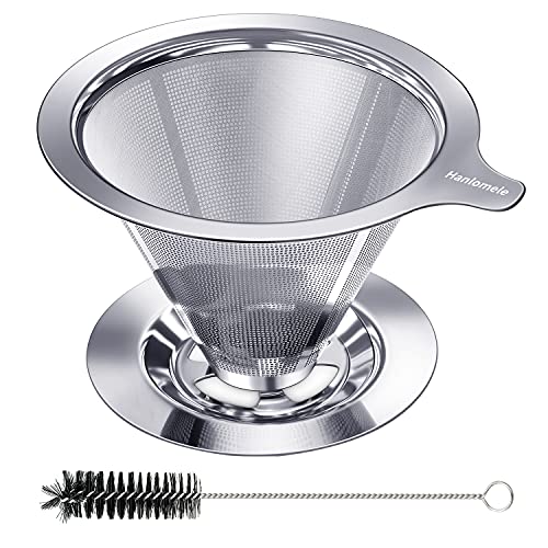 Hanlomele Stainless Steel Pour Over Coffee Dripper