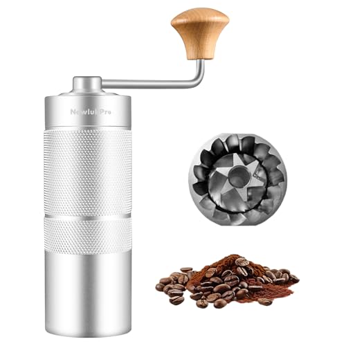 NewlukPro M6 Manual Coffee Grinder with Conical Burr