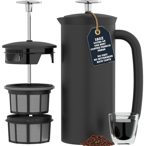 ESPRO P7 French Press Coffee Maker - 18oz Matte Black