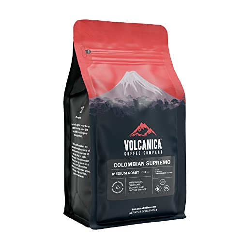 Volcanica Colombian Supremo Whole Bean Coffee 16oz