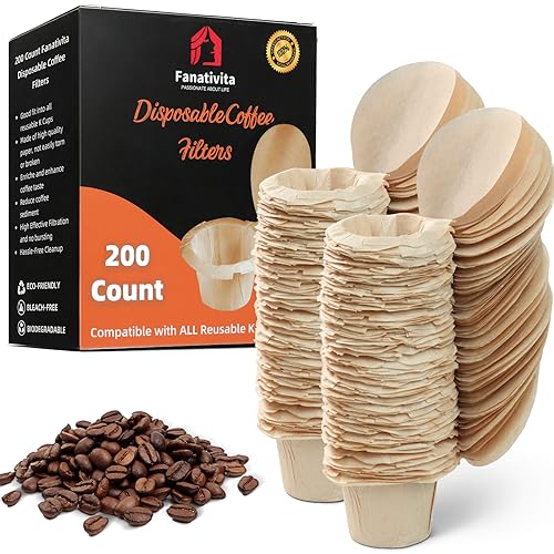 Fanativita K-Cup Disposable Filters 200 Count Unbleached