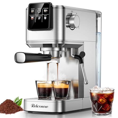 RELEXNOW 20-Bar Espresso Machine with Milk Frother
