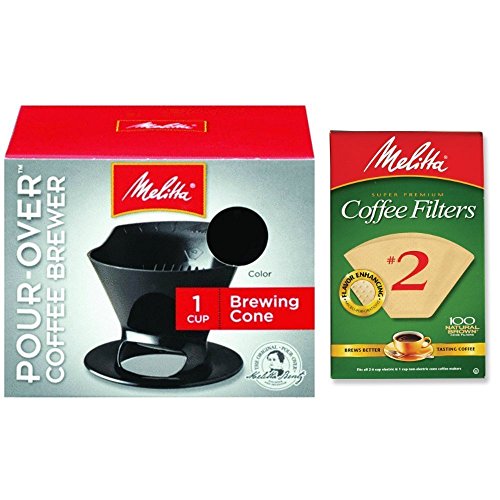 Melitta Pour Over Coffee Cone Brewer & Filters Set