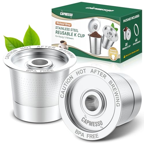 CAPMESSO Reusable K-Cups for Keurig 1.0 (2 Pack)