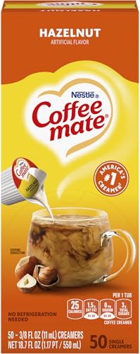Coffee mate Hazelnut Liquid Creamer Singles (50 Count)