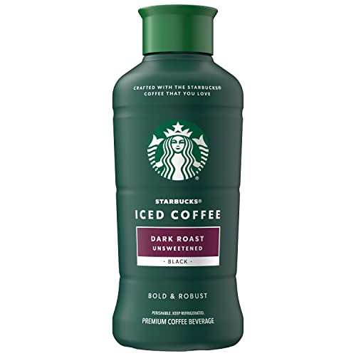 Starbucks Dark Roast Iced Coffee 48oz Black Unsweetened