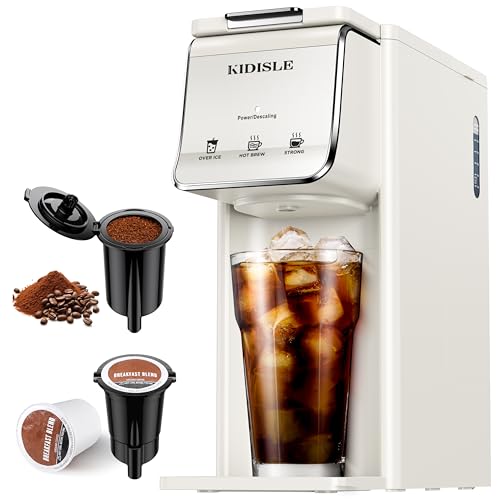 KIDISLE Single Serve Coffee Maker Hot & Iced K-Cup Ground