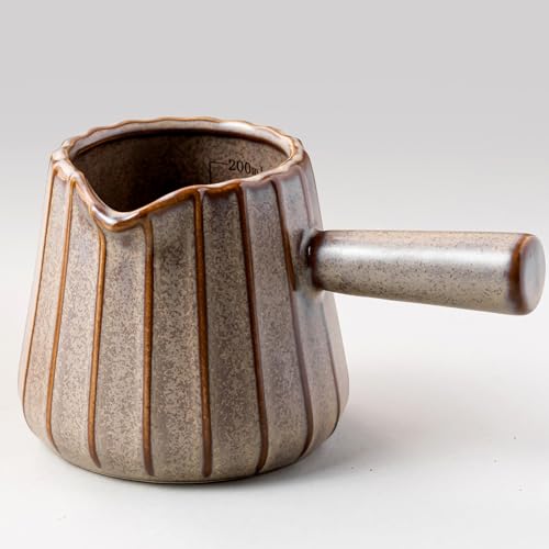 YHOJOY Ceramic Espresso Measuring Cup 6oz Dark Red