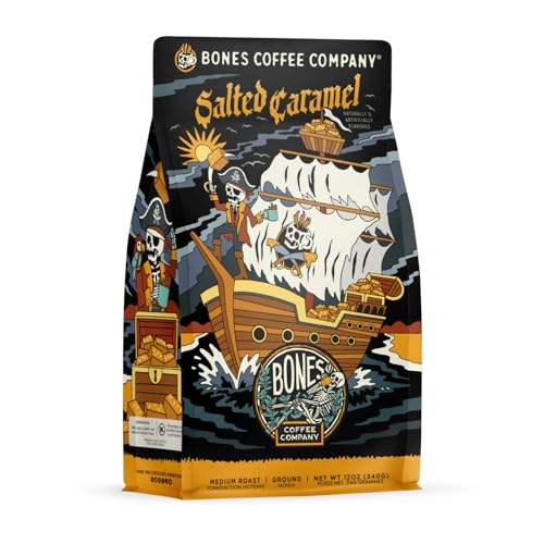 Bones Coffee Salted Caramel Ground Coffee 12oz
