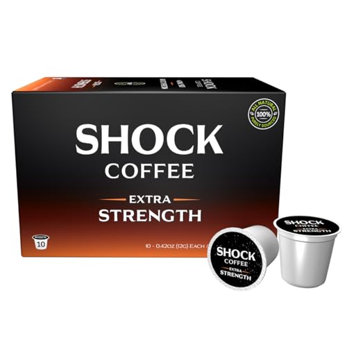 Shock Coffee Extra Strength K-Cups Medium-Dark Roast 10ct
