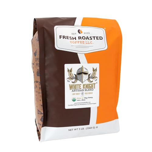 Fresh Roasted Coffee White Knight Organic Light Roast 5lb