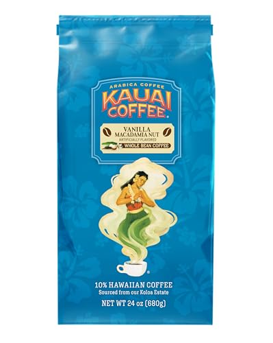 Kauai Coffee Vanilla Macadamia Nut Whole Bean 24oz