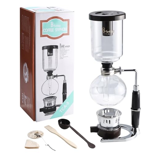 Amarine 5-Cup Siphon Coffee Maker with Alcohol Burner