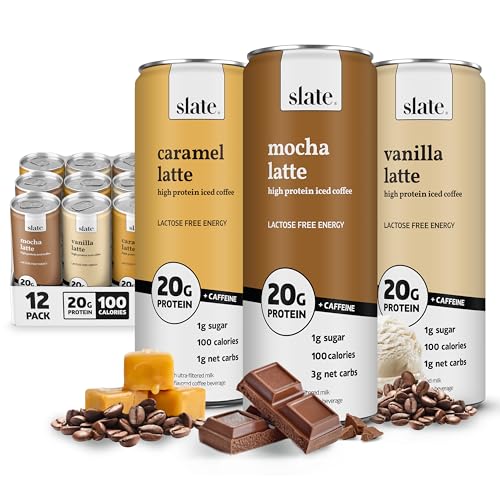 Slate High Protein Iced Coffee Variety Pack - 12 Cans