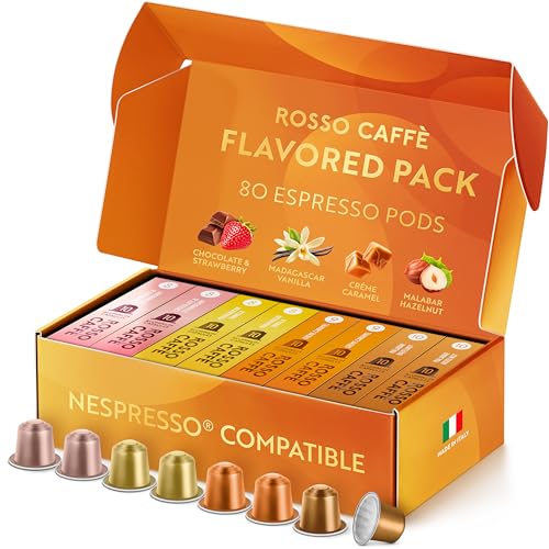 ROSSO CAFFÈ Flavored Nespresso Pods 80-Pack