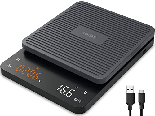 BAGAIL Coffee Scale with Timer - 0.1g Precision