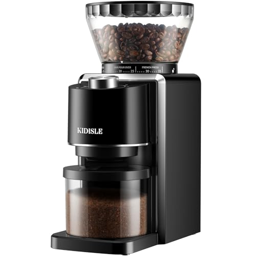 KIDISLE Electric Burr Coffee Grinder with 35 Settings