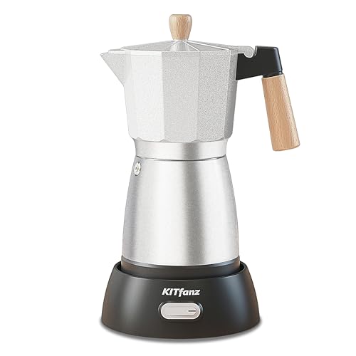 KITfanz Electric Moka Pot 3-6 Cup Espresso Maker