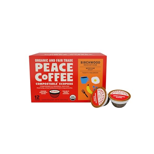 Peace Coffee Birchwood Compostable K-Cups Medium Roast