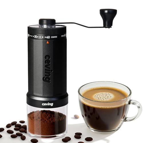 CEVING 60g Manual Coffee Grinder with 40 Settings