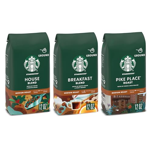 Starbucks Medium Roast Ground Coffee Variety Pack 3-Pack