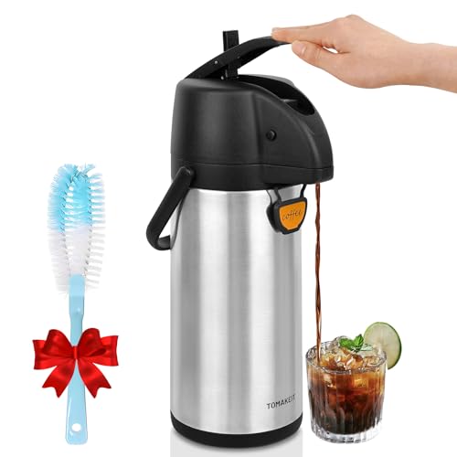 TOMAKEIT 3L Thermal Coffee Dispenser with Pump Action