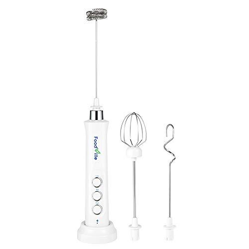 FoodVille MF09 Rechargeable Milk Frother 3-in-1 Kit