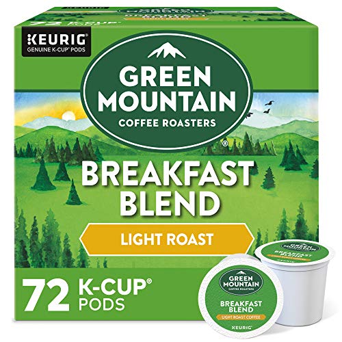 Green Mountain Breakfast Blend Light Roast K-Cup Pods, 72 Count