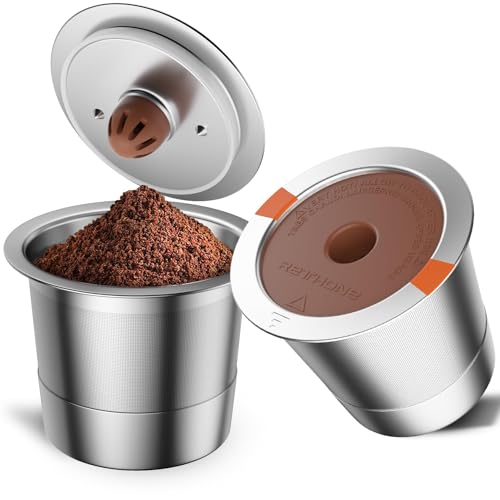 RETHONE Reusable K-Cup Pods - 2 Pack Stainless Steel