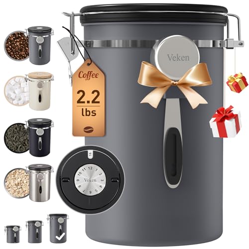 Veken 39oz Airtight Coffee Canister with Date Tracker