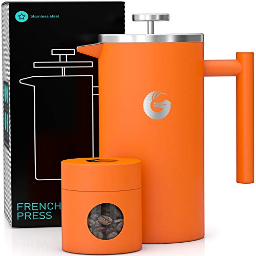 Coffee Gator French Press 34oz Stainless Steel