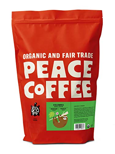 Peace Coffee Colombia Whole Bean Coffee - Medium Roast 5lb