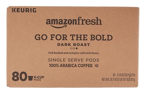 AmazonFresh Bold Dark Roast K-Cups 80 Count