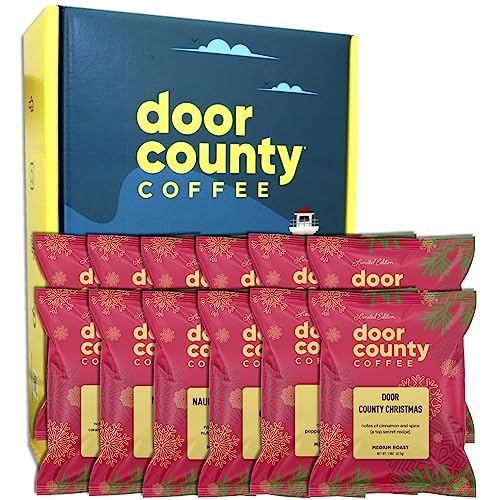 Door County Holiday Flavored Coffee Gift Set - 12 Bags