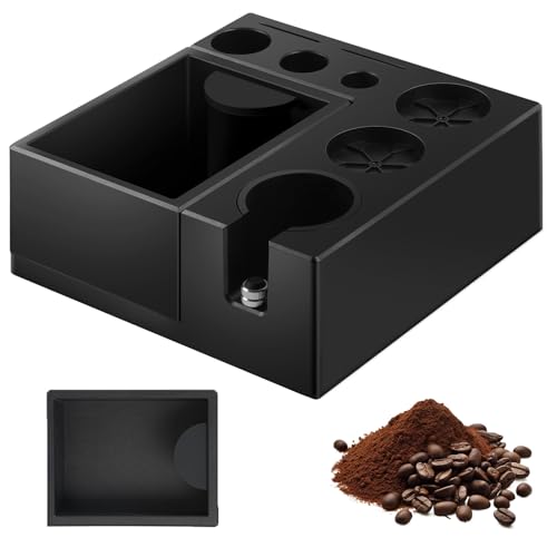 PUSEE 9-in-1 Espresso Knock Box & Tamp Station