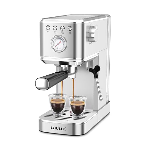 CHULUX Espresso Machine with 20 Bar Pump & Steam Frother