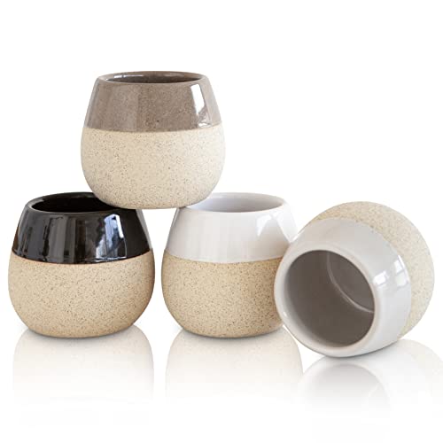 Amarcado Ceramic Espresso Cups Set of 4 - 4.5oz