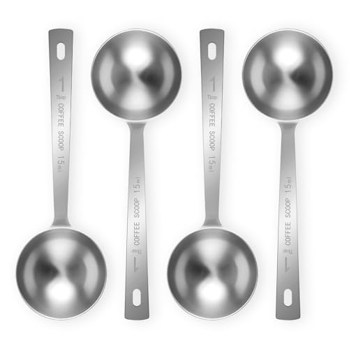 Flezoo Coffee Measuring Spoons Set of 4 - Stainless Steel