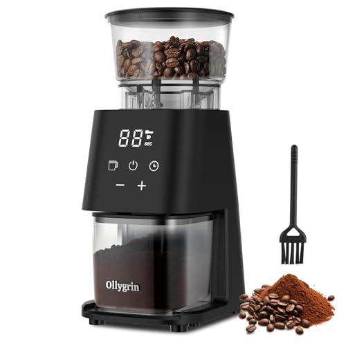 Ollygrin Burr Coffee Grinder with Touch Panel & 30 Settings