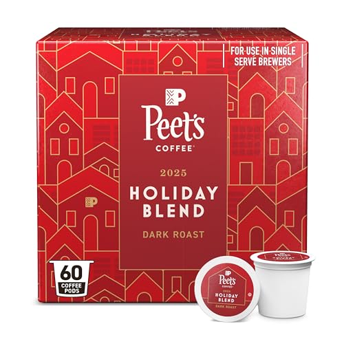 Peet's Holiday Blend Dark Roast K-Cup Pods 60 Count