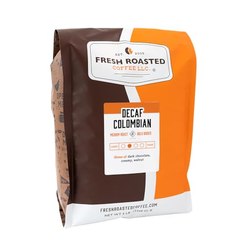 Fresh Roasted Colombian Decaf Whole Bean Coffee 5lb