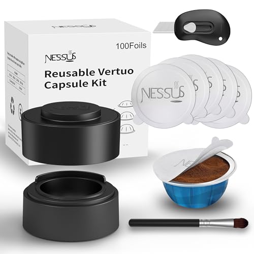 NESSUS Nespresso Vertuo Pod Refill Kit with Foil Seals