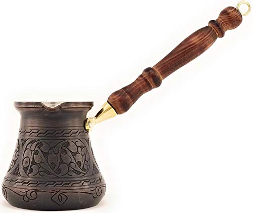 Silk Road Turkish Coffee Pot - Copper Cezve 14oz
